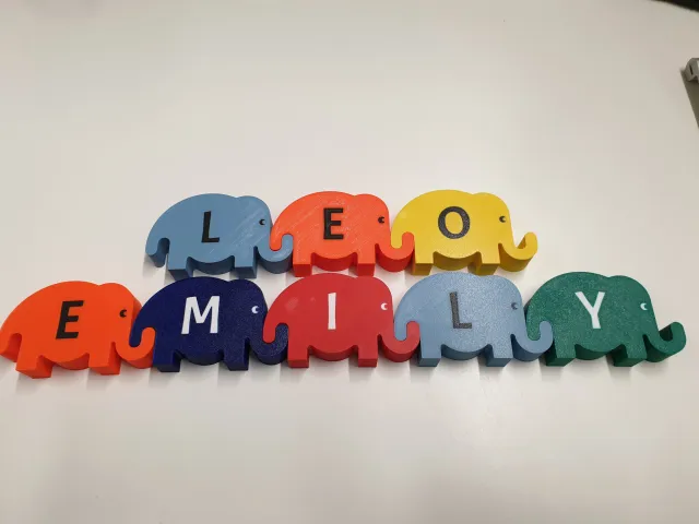Linkable Elephants - Letters & Numbers (Redesign/Remix) by Felix ...