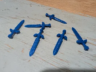 Lego Compatible (105006.dat) Minifig Weapon Sword Greatsword with Ornate Hilt with Molded Blade and Gem Pattern (The Legend of Zelda Master Sword)