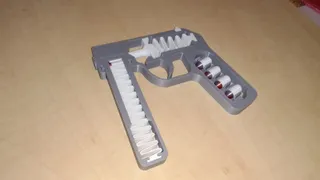 Spring Gun V2 - Shoots fake bullets with magazine