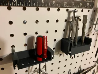Customizable Peg Board Tool Shelf