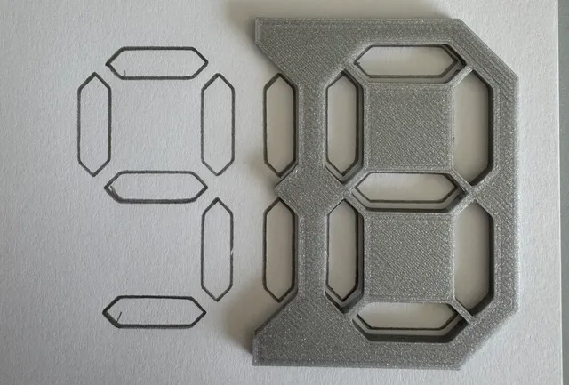 Make of Digital numbers drawing template/stencil by MINILab3D ...
