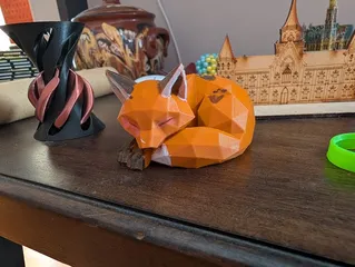 Low Poly Sleeping Fox