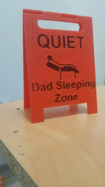Make of Dad Sleeping Zone Sign by Pandax 3D | Download free STL model ...