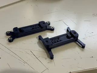 DIN Rail Bracket - Heat Insert Version - 52.5mm & 62.5mm