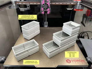 Stackable Storage Boxes Optimized for 3D Print by Lucky Resistor