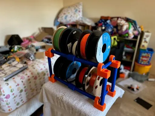 Fully 3D Printed Modular Filament Rack by Dustin Verser | Download free ...