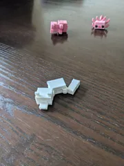 Minecraft-inspired Fox Mini Figure Kit Card/ Keychain