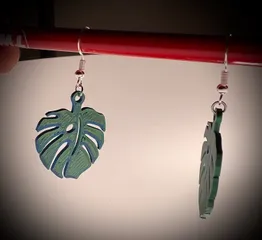 Monstera Leaf Earrings