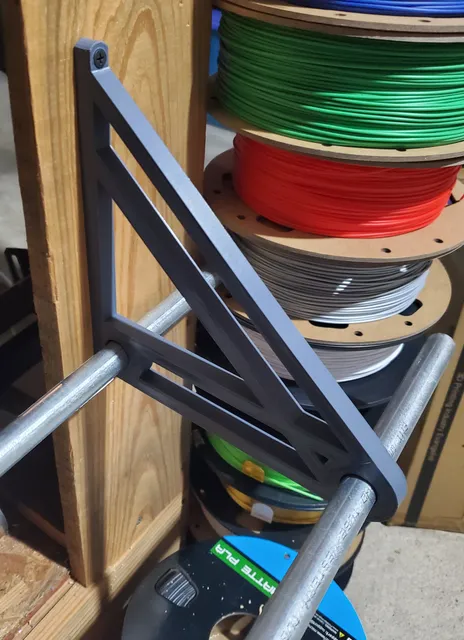 Make of Modular filament spool rack - reversible shelf bracket by ...