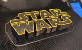Star Wars logo stand plate