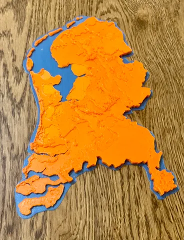 The Netherlands 3D heightmap by Manus | Download free STL model ...