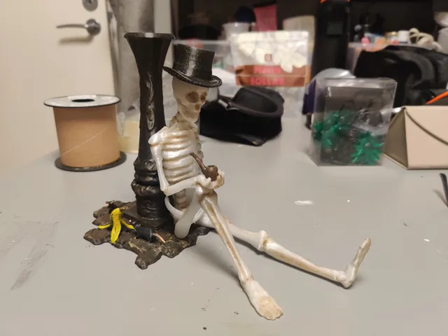 Skeleton Tramp Candlestick by Falchion | Download free STL model ...