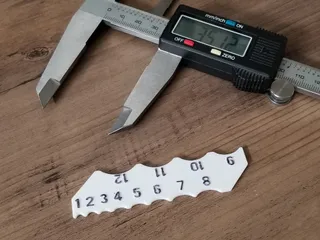 Fillet Radius Finder (Inner/Outer) - Design Reference Ruler 1 to 12mm