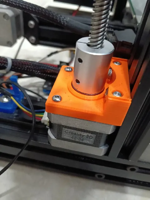 Make of Z-Axis Stepper Motor Mount with integrated Axial Thrust bearing ...