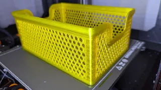 Rectangular 140x200mm Stacking Baskets & Lid - Hexagon Pattern