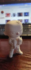 Cute Bald Villain with a White Cat