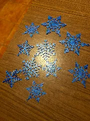 Snowflake Ornament Collection - 18 Snowflakes (window or gift decoration - Christmas)