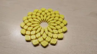 Sunflower fabric coaster
