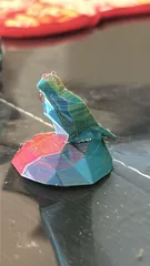 Cute Lowpoly Falcon sitting on rock