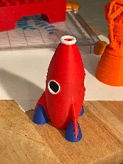 Retro Toy Rocket (with optional lithophane)