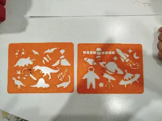 Montessori Template for Kids Stencils dino space