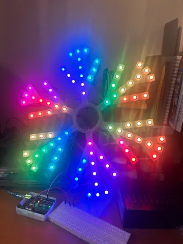 3D-Printed Electronic Snowflakes using WS2811 LED Strip by Philippe ...