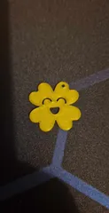 Smiley Shamrock Dangle Earrings or Keychain