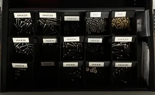 Boxes for small parts with cover