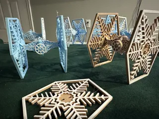 Snowflake TIE Fighter Kit Card Ornament