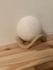 Lithophane Moon Lamp with Wavy Stand