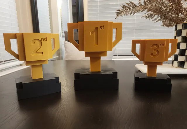 Blocky Trophy / Nearly-Voxel Trophy by mr8080 | Download free STL model ...