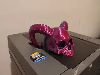 Horned Skull Lamp | Demon Skull | Skull with Horns