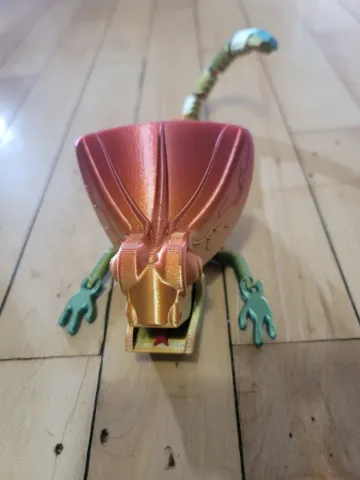 Lenny the Happy Articulated Mechanical Lizard w Print-in-place GearBox ...