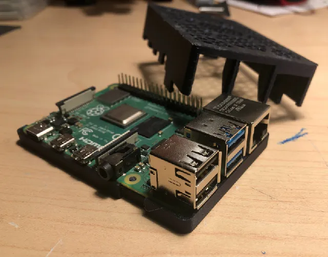 Make of Raspberry Pi 4 case hexagonal patern, Voron logo by Print_Byte ...