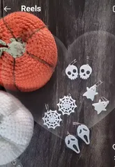 Scream earrings halloween