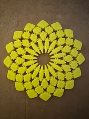 Sunflower fabric coaster