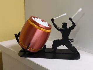 Taiko Drummer Q-tip Holder