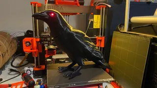 Halloween Crow with LED eyes