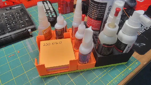 Make of Gridfinity post-it sticky notes stack container by Henslee ...