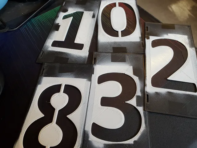 Stencil numbers for Spray Paints by vilerage | Download free STL model ...