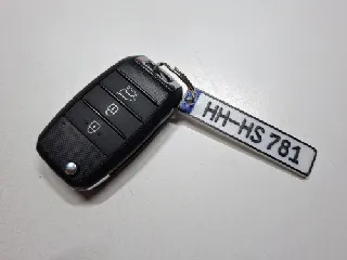 Individual Keytag with Vehicle License Plate (Nummernschild, Kennzeichen)