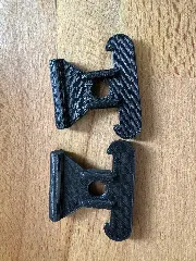 Camping hook (flat) for piping rails (Haken für Kederleiste)