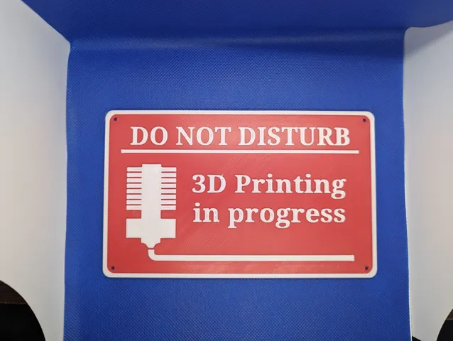 Do not disturb 3d printing in progress door plaque sign plate man cave ...
