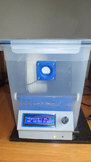 Make of Filament dry box - heated, ventilated, Arduino controlled by ...