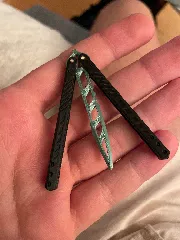 Fidget balisong butterfly knife keychain