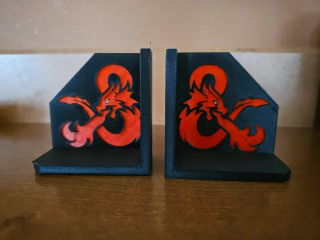 D&D Logo Bookends by PunyPaladin | Download free STL model | Printables.com