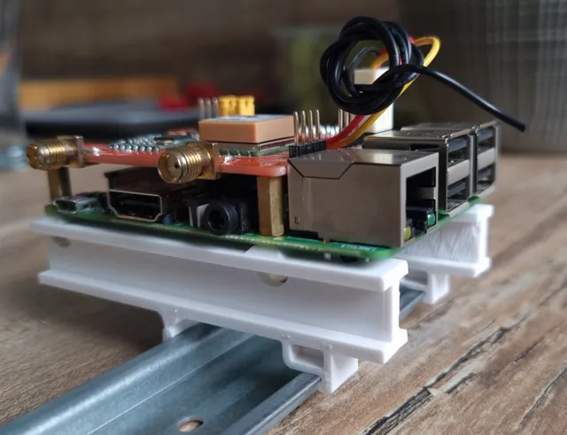 Make of RasPi DIN-Rail Mount by HenryS | Download free STL model ...