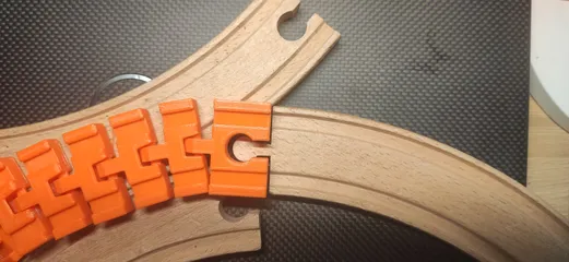Make of Parametric segmented track compatible with standard wooden ...