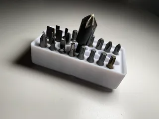 Gridfinity 1x2 bit holder (stackable)