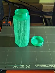 Hexagon basketweave desiccant bottle